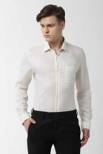 Load image into Gallery viewer, Men Self Design Formal Spread Shirt