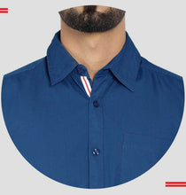Load image into Gallery viewer, PerfectFit Men Solid Casual Blue Shirt